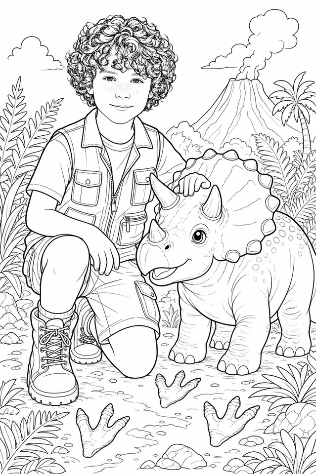 Dinosaur Discovery Adventure coloring book interior sample