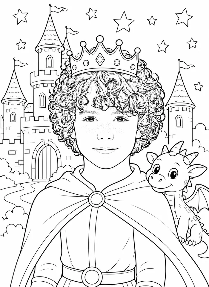 Fairy Tale Kingdom coloring book interior sample
